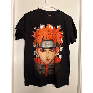 Naruto Shippuden Pain Graphic T-Shirt Medium Black Anime Manga Tee